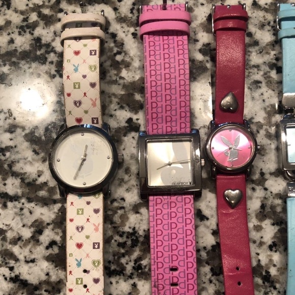 Authentic Playboy Lot of leather/SS watches - Picture 2 of 3
